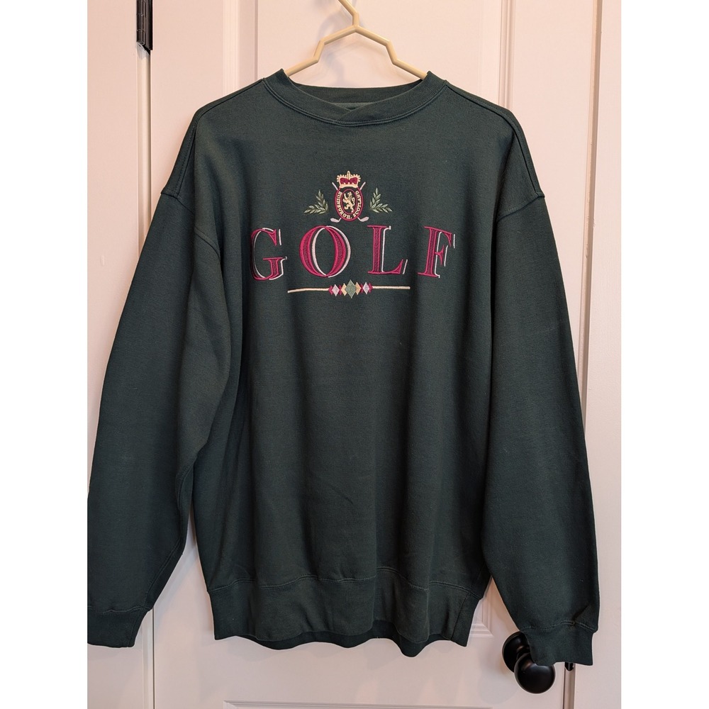 Vintage 90s Great American Lakes & Timbers Embroidered Golf Sweatshirt